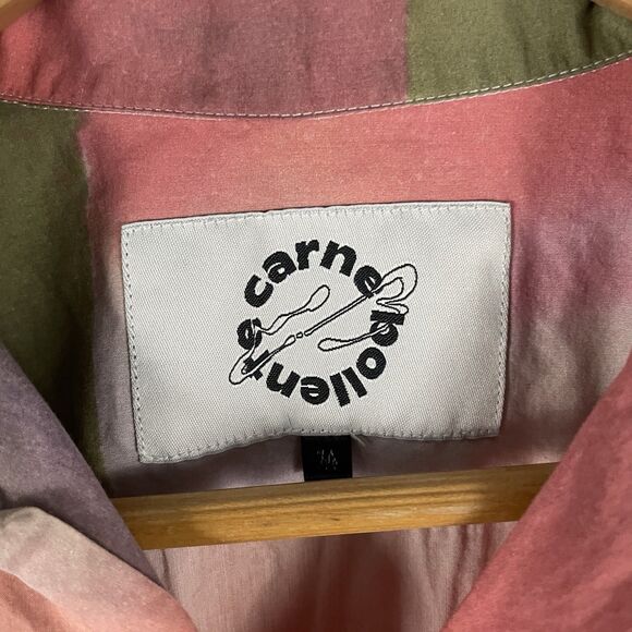 Carne Bollente Men’s M Risky Jizzness Multicolor Watercolor Button Up - Picture 3 of 6